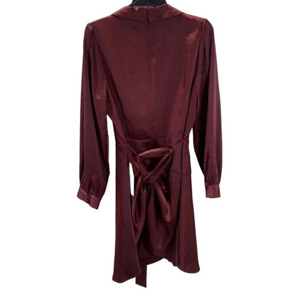 Vince Camuto Women's Satin Shawl-Collar Fit & Flare Dress - Size 14, Party - Picture 3 of 5